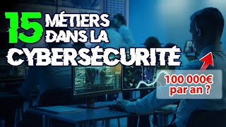 Les 15 Métiers de la Cybersécurité  GUIDE COMPLET [upl. by Eidde]