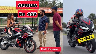 Aprilia RS 457 only 🇮🇳 400cc to feel like a Superbike [upl. by Eidnac42]