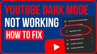 FIX YOUTUBE DARK MODE NOT WORKING PC 2023  How to Fix Youtube Dark Theme Not Working [upl. by Vivica]