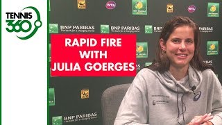 Rapid Fire with Julia Goerges at Indian Wells [upl. by Llertnauq]