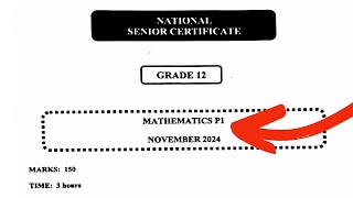 Full Memo Grade 12 Maths P1 November 2024 [upl. by Edda]