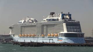 WHEN 3 CRUISE SHIPS DEPART FROM SOUTHAMPTON THERE IS ALWAYS ONE SHOW OFF 070723 [upl. by Codd]