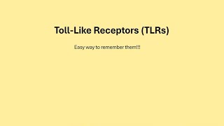 Toll Like Receptors TLRs easy memorisation techniques [upl. by Nim583]