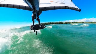 Playful Wingfoil On Great Summer Lake Ontario Waves [upl. by Eberhart887]