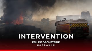 Intervention  feu de déchèterie à Gardanne [upl. by Helban]