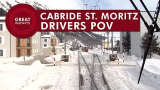 Cabride St Moritz  Chur  part 1 • POV • Great Railways [upl. by Ahsieym]