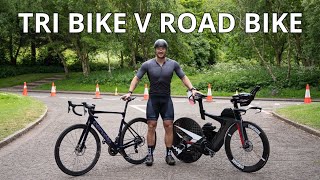 Triathlon Bike v Road Bike  Which is faster Whats the difference [upl. by Rame]