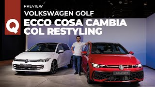 Nuova Volkswagen Golf 2024 interni motori e tutte le NOVITÀ del restyling [upl. by Elias]