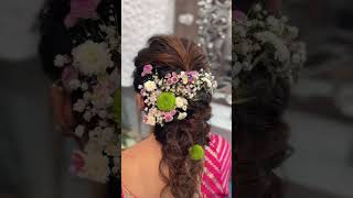 LATEST BRIDAL HAIRSTYLE TUTORIAL  MESSY BRIDAL BUN  FORNT VARIATION [upl. by Alul]