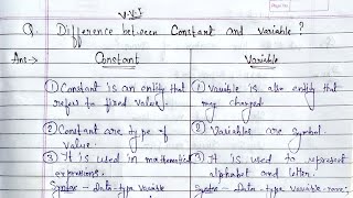 difference between constant and variable  constant and variable [upl. by Tanhya]