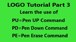 LOGO Tutorial Part 3 PU PD PE HT and ST Commands [upl. by Milah551]