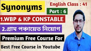 Synonyms  Part 6  WBP amp KP CONSTABLE  vocabulary [upl. by Casteel808]