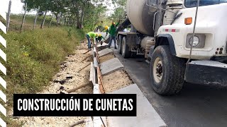 Construcción de Cunetas  ✔Proceso Constructivo  Obras de Drenaje en Concreto [upl. by Haliek650]