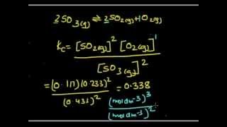 Calculating the equilibrium constant Kc AQA A2 Chem4  Part 12 [upl. by Publea]