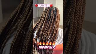 Knotless braids❤️ knotlessbraids knotlessboxbraids braids longbraids trendinghairstyle fyp [upl. by Lotsyrc]