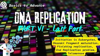 Replication Initiation in Eukaryotes  Okazaki Fragment maturation  DNA Replication  Part VI [upl. by Ardnasella]