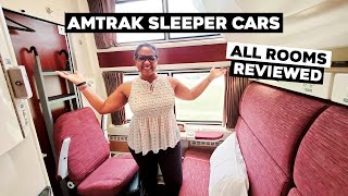 Amtrak Sleeper Car Room Guide  Tour A Roomette Bedroom Family Bedroom And Accessible [upl. by Hyacinthia]