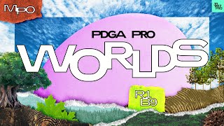 2024 PDGA Pro Worlds  MPO R1B9  McBeth Wysocki Robinson Lizotte  Jomez Disc Golf [upl. by Killarney]