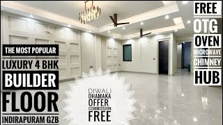 THE MOST POPULAR 4 BHK BUILDER FLOOR 😍 INDIRAPURAM GZB  PRIME LOCATION [upl. by Marcus337]