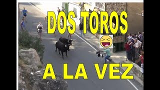 RECORTA DOS TOROS A LA VEZ AYNA ENCIERROS [upl. by Herb]