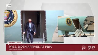 President Joe Biden arrives at Palm Beach International Airport [upl. by Burnie]