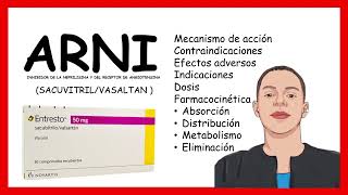 ARNI SACUVITRIL VALSARTAN mecanismo de acción contraindicaciones indicaciones farmacodinamia [upl. by Scott]