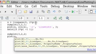 MATLAB Command Line Plotting Part 3 [upl. by Zertnom]