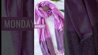 OMVAI Stunning Jacquard with Border Modal StoleOMVAIin modal stole shawl stoles fashion reel [upl. by Falda]