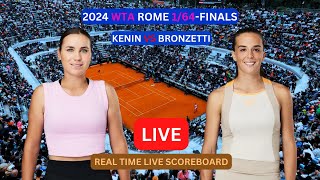 Sofia Kenin Vs Lucia Bronzetti LIVE Score UPDATE Today Womens Tennis 2024 WTA Rome 164Finals [upl. by Gula]