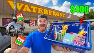 Worlds BIGGEST Fishing Gas Station Challenge NO BUDGET [upl. by Beichner]