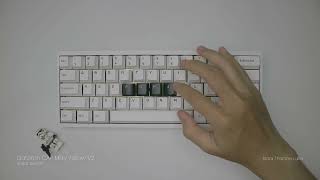 Gateron CAP Milky Yellow v2 Linear Switch  Quick Sound Test Stock  Factory Lubed [upl. by Nahtam201]