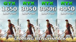 Laptop GTX 1650 vs RTX 3050 vs RTX 3050ti vs RTX 4050  Gaming Benchmark Test in 09 Games [upl. by Julian]