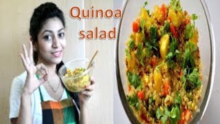 QUINOA SALAD INDIAN STYLE  Paneer quinoa salad Healthy easy salad [upl. by Ailec]