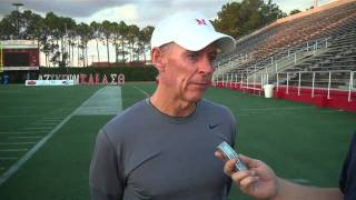 Nicholls State University Head Football Coach Charlie Stubbs Post Practice Comments  Nov 9 2010MP4 [upl. by Emelina300]