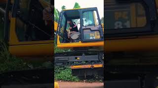 Excavator tolar unload 🙂excavator shortsvideo youtubeshorts trendingshorts shortsviral kmjcb [upl. by Enidaj]