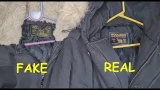 Woolrich jacket real vs fake How to spot original Woolrich parka down jacket [upl. by Maryellen]