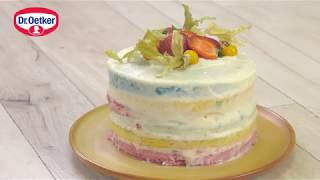 How to Regenbogenkuchen Naked Cake Style [upl. by Ced]