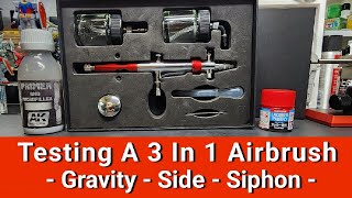 Testing A 3 In 1 Airbrush  Gravity  Side  Siphon Plus GiveAWay Casubaris [upl. by Kirit]