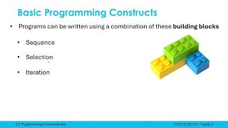 3 Basic Programming Constructs Sequence Selection amp Iteration [upl. by Conrado703]