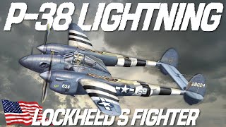 P 38 Lightning  Lockheed singleseat twin pistonengined fighter aircraft  Upscaled Video [upl. by Schlenger]