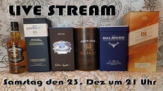 561  Live Stream  6x 18 Jahre alte Single Malt Whiskies mit WhiskyJason [upl. by Yantruoc]