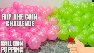 Balloon Popping Challenge AJ vs TJFlip the coin challengeBalloon popballoon fun satisfying [upl. by Nnaecyoj]