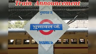 Train Announcement at Bhusawal Junction  Indian Railways [upl. by Ernestine]