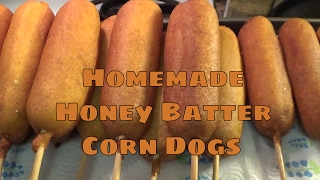 Homemade Honey Batter Corn Dogs Recipe [upl. by Enelyahs]