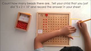 Montessori Multiplication Bead Board [upl. by Sneve]