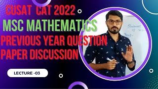 CUSAT CAT ENTRANCE CoachingMSc MathematicsSystem of EquationsPart01Lecture 03 [upl. by Winstonn]