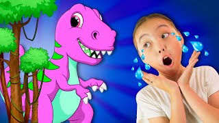 Dinosaur Game  More Nursery Rhymes  Max amp Sofi Kinderwood [upl. by Tisman247]