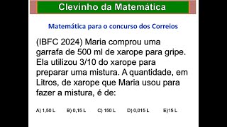 Correios  IBFC  Matemática  Frações [upl. by Idaline589]