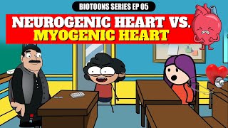 Biotoons series Ep 05 I बँटी के दोस्त की बुआ को क्या हुआ I Neurogenic heart vs Myogenic heart [upl. by Eitten562]