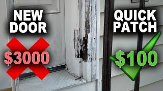 How to Repair Rotted Door Frame and Trim on Exterior Door [upl. by Purdum104]